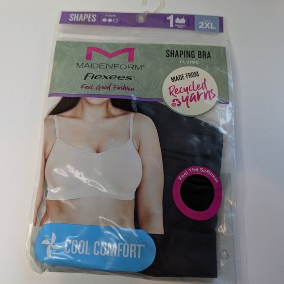 Maidenform Flexees Shaping Bra Cool Comfort BLACK Size 2XL NWT - Picture 1 of 9